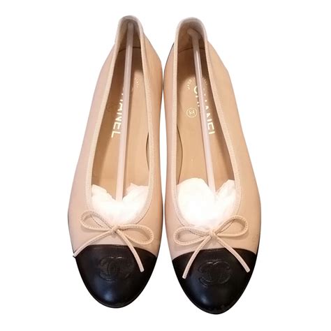 two-tone flats chanel|chanel ballet flats size 42.